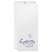 happy blue whale rack card design