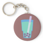 Happy Boba Tea Bubbles keychains
