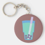 Happy Boba Tea Bubbles Keychain