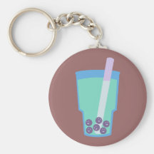 Happy Boba Tea Bubbles Keychain