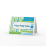 Happy Boss's Day Stripes cards