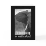 Happy Boss's Day with elephant black & white photo cards