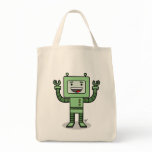 Happy Bot - Grocery Tote bags