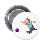 Happy Bowling Pinback Button