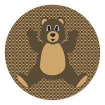 Happy Brown Bear Pattern Sticker