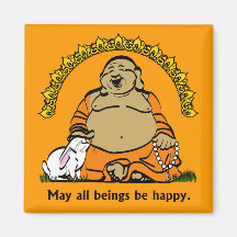 HAPPY BUDDHA FRIDGE MAGNET