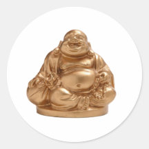Happy Buddha Round Sticker