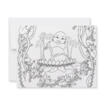 Happy Buddha with Lotus Announcements