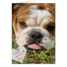 happy bulldog mother's day card