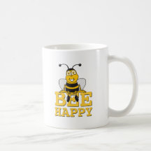 Happy Bumble Bee Coffee Mugs