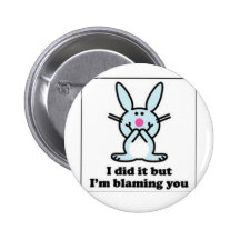 Happy Bunny Button