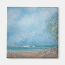 Happy by the Sea by Artist Jan Turner Refrigerator Magnet