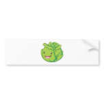 Happy Cabbage Vegetable Smiling bumper stickers