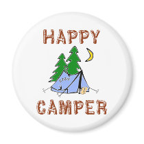 HAPPY CAMPER REFRIGERATOR MAGNET