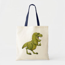 Happy Cartoon Dinosaur Giving the Thumbs Up! Tote Bag