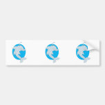 happy cartoon dolphin bumper sticker
