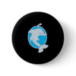 happy cartoon dolphin pins
