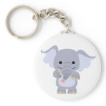 Happy Cartoon Elephant Keychain