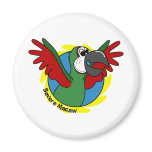Happy Cartoon Severe Macaw magnets