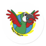 Happy Cartoon Severe Macaw stickers