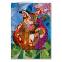 Happy Cat with Vase cards