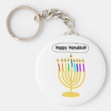 Happy Channukah Menora / Chanukia Key Chain