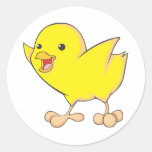 Happy Chick Round Sticker