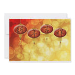 Happy Chinese New Year Lanterns Greeting Card Custom Invitation