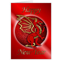 Happy Chinese New Year of the dragon Vietnam tet Greeting Card