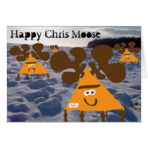 Happy Chris Moose Greeting Cards