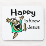 Happy Christian guy dancing mousepads