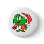 Happy christmas bowling ball wearing a santa cap