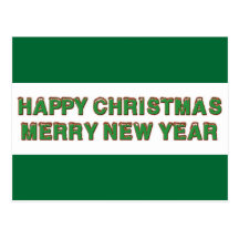 Happy Christmas Line Postcards