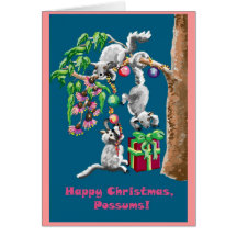 Happy Christmas Possums! Aussie Christmas card