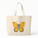 Happy Colorful Butterfly Cartoon Canvas Bags