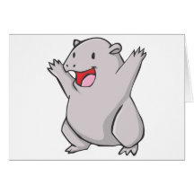 Happy Common Wombat Cartoon Cards