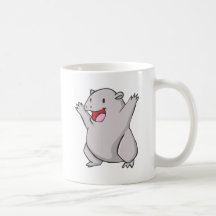 Happy Common Wombat Cartoon Coffee Mug