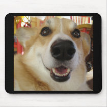 Happy corgi mousepad