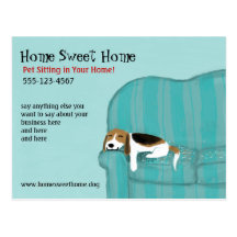 Happy Couch Dog Postcard
