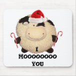 Happy Cow Christmas I Love You MousePad Greeting