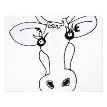 happy cow personalized invitation