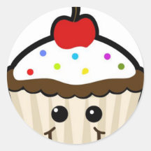 Happy Cupcake Stickers
