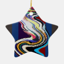 Happy Dance - Stained Glass Waves Ornaments