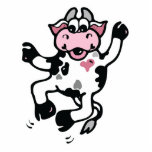Happy Dancing Cow photo sculptures