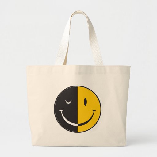 Happy: Day or Night Canvas Bags