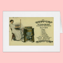 Happy Day Washing Machine, Greeting Card cards