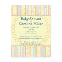 Happy Dots & Stripes Baby Shower Invitation Post Card