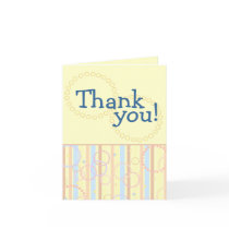 Happy Dots & Stripes Thank You Card