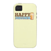 Happy Drunk! design with a beer and head iPhone 4 Cases