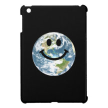 Happy Earth smiley face Case For The iPad Mini